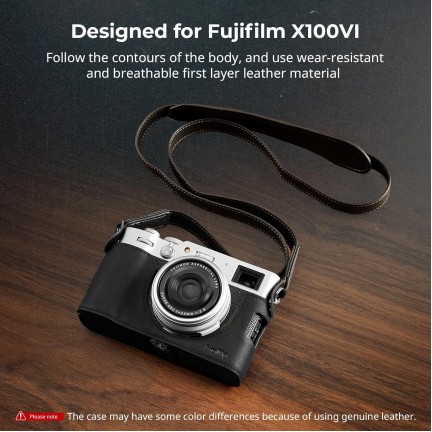 SmallRig Leather Half Case Kit for FUJIFILM X100VI (Black)