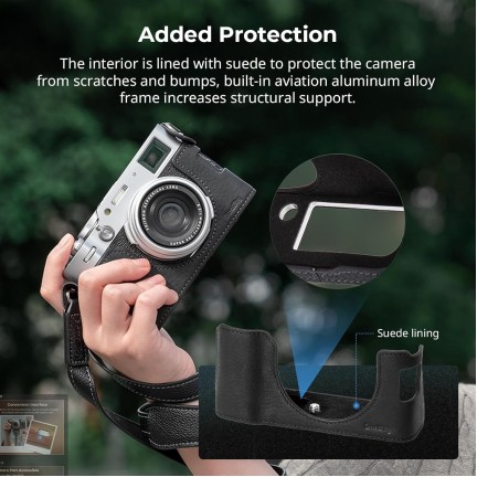 SmallRig Leather Half Case Kit for FUJIFILM X100VI (Black)
