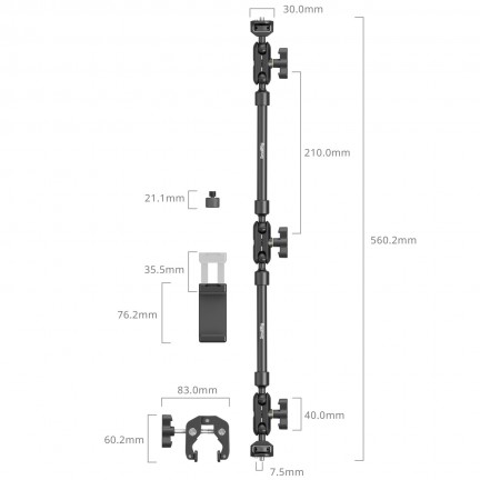 SmallRig Desktop Shooting Magic Arm with Crab Clamp Kit