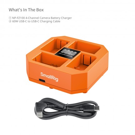 SmallRig 4-Channel Camera Battery Charger for Sony NP-FZ100