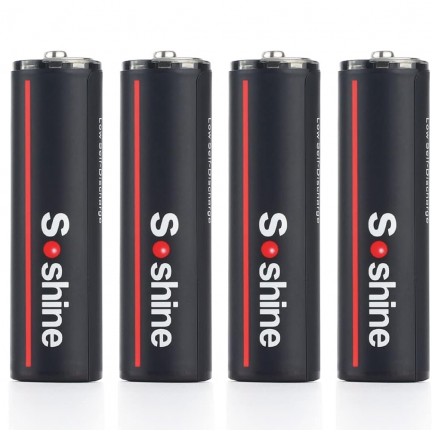 USB Type-C 3500mWh Lithium Battery AA 4Pc Rechargeable Batteries