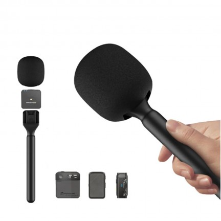 Wireless Microphone Handheld Interview Mic Adapter