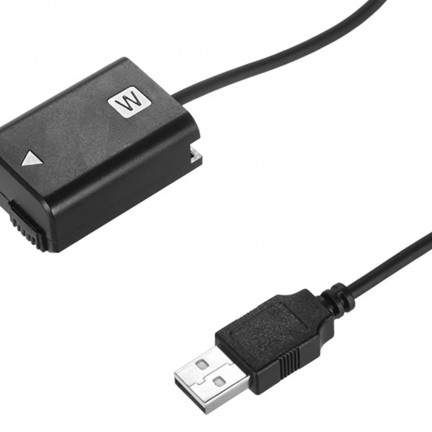 USB Cable To NP-FW50 Regulated Dummy Battery Cable