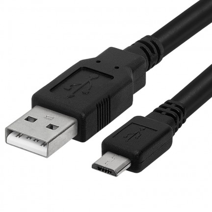 2M Micro USB Charging Cable Black