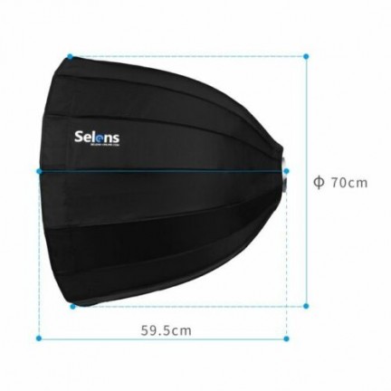  Selens 70cm 28" Deep Octa Parabolic Umbrella For Studio Flash Light Bowens Mount