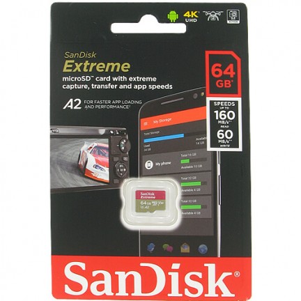 SanDisk 64GB Extreme microSDXC Memory Card