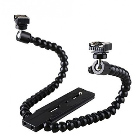 Flexible Magic Arm Camera Flash Bracket Mounting with Standard Hot-shoe