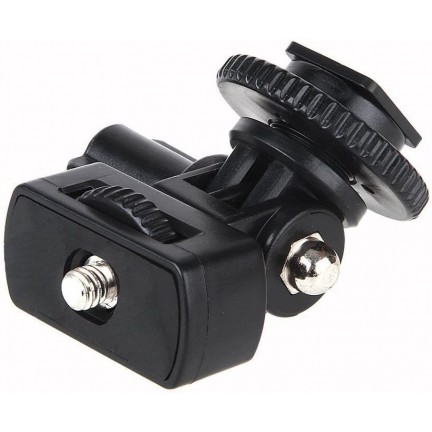Adjustable Angle Pole Swivel Hot Shoe Mount 1/4" Screw Hot Shoe Mount Adapter