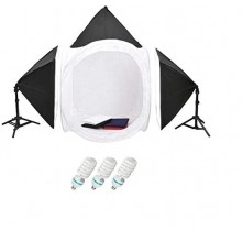 Photography Kit - 80x80cms Soft Box Tent 60x60cms Soft Lights (150W)