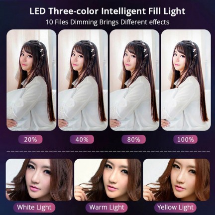 LED Ring Light Annular Lamp Studio Photography with Phone Stand Tripod