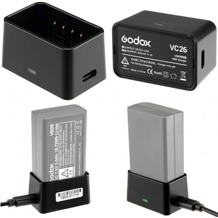 Godox VC26 USB Charger for V1 Battery