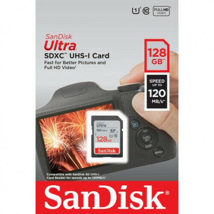  SanDisk 128GB SD 128G SDXC Ultra 120MB/s Memory Card 