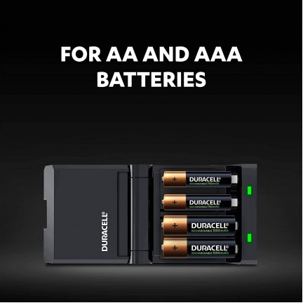 Duracell 45 Minutes Battery Charger with 2 AA and 2 AAA Batteries
