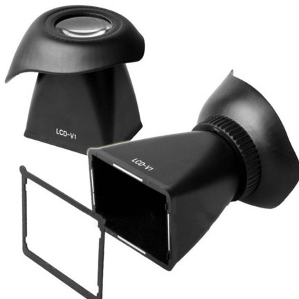 V1 LCD Viewfinder 2.8x 3" Magnifier Eyecup Hood for canon 5DII/7D/500D