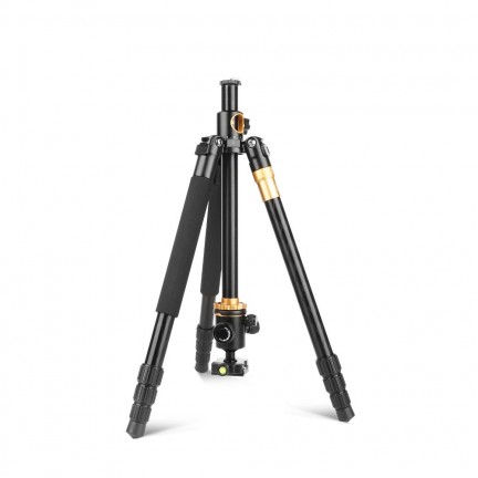 QZSD Q999H Aluminum Alloy Tripod Monopod with Horizontal Column 360 Degree Damping Ball Head
