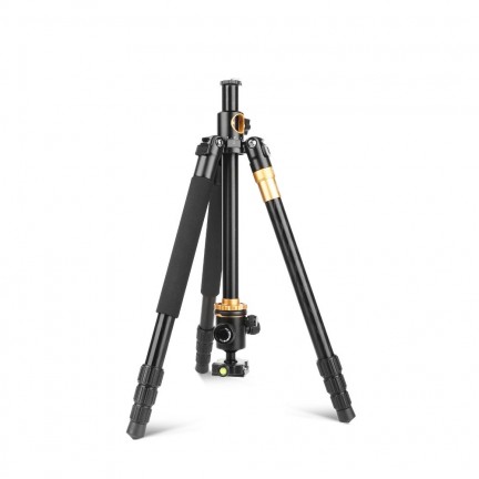 QZSD Q999H Aluminum Alloy Tripod Monopod with Horizontal Column 360 Degree Damping Ball Head