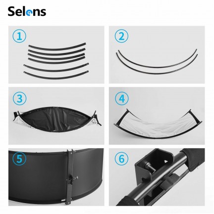Selens U Shape 4-in-1 Clamshell Lighting Panel 60 x 180cm