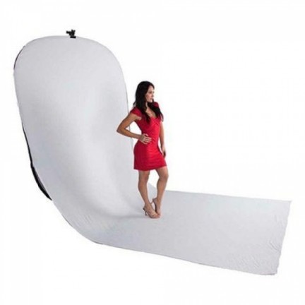 StudioKing Background Board 150x400cm,White/Black