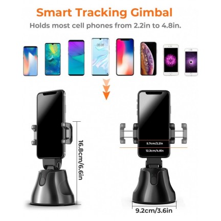 Black 360° Object Tracking Holder Smart Shooting Camera Phone Holder