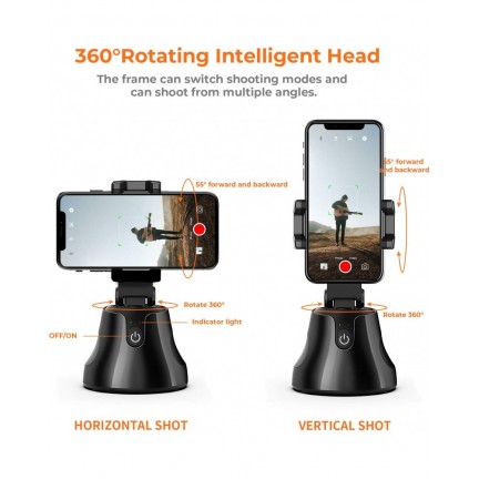 Black 360° Object Tracking Holder Smart Shooting Camera Phone Holder