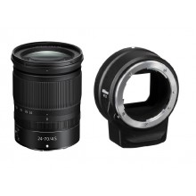 Nikon NIKKOR Z 24-70mm f/4 S Lens And Nikon FTZ Mount Adapter