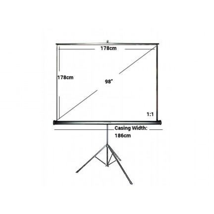 خلفية بورجكترمقاس 178x178CM مع استاند