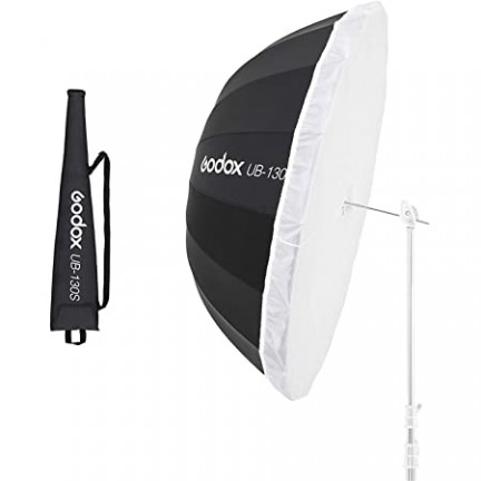 Godox White Parabolic Umbrella 130CM (51") UB-130W with diffuser