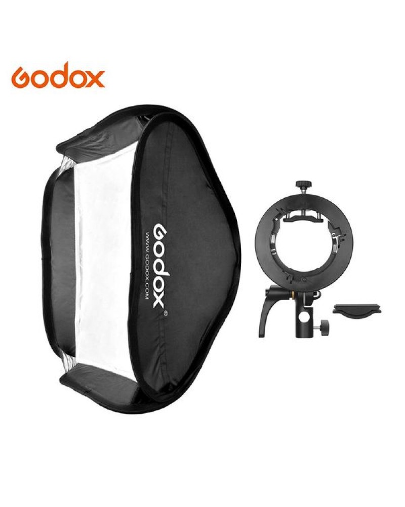 Godox S2 Speedlite Bracket with Softbox, Grid & Carrying