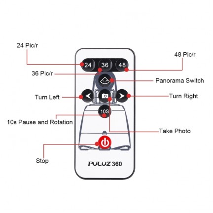 PULUZ Electronic 360 Degree Rotation Panoramic Tripod