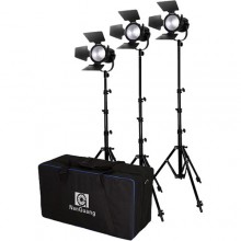 Nanguang CN-30F 3-Light Daylight LED Fresnel 3Kit