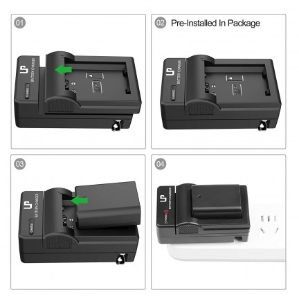 LP NP-FW50 Battery Charger A6000, A6400, A6100, A6300, A6500, A5100, A7, A7 II, A7R, A7R II, A7R2, A7S, A7S II, A7S2, A5000, A3000, A55, RX10, NEX-3/5/7 Series