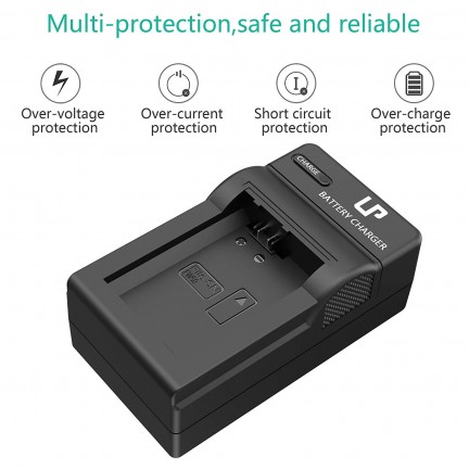 LP NP-FW50 Battery Charger A6000, A6400, A6100, A6300, A6500, A5100, A7, A7 II, A7R, A7R II, A7R2, A7S, A7S II, A7S2, A5000, A3000, A55, RX10, NEX-3/5/7 Series