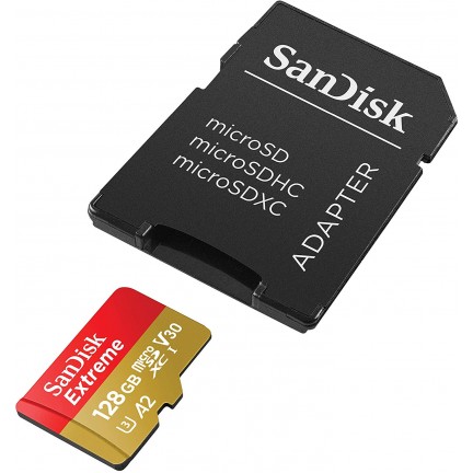 SanDisk 128GB Extreme microSD UHS-I Card with Adapter