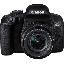 Canon EOS 800D DSLR with EF-S 18-55 mm f/4-5.6 IS STM - Black