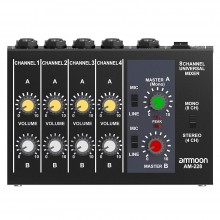 8 Channels Metal Mono Stereo Audio Sound Mixer 