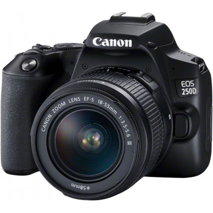 CANON EOS 250D DSLR Camera with EF-S 18-55 mm f/3.5-5.6 III Lens