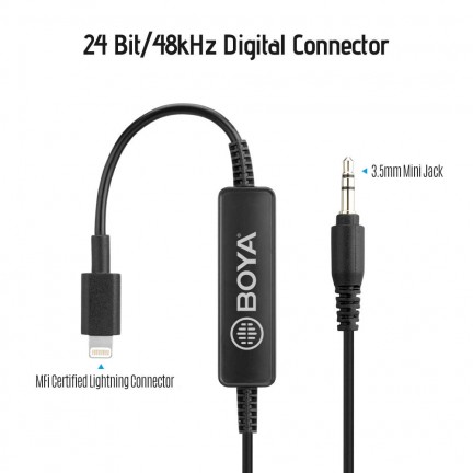 BOYA 3.5mm TRS to Lightning Adapter 35C-L