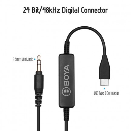 BOYA 35C-USB C 3.5mm to USB Type-C Connector Audio Cable