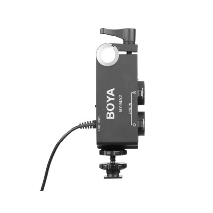 BOYA by-MA2 Dual-Channel XLR Audio Mixer with 6.35mm Input 3.5mm Jack