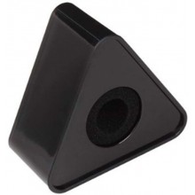  Plastic Microphone Interview Triangular Logo Flag Station Black