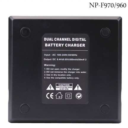 Battery Charger Dual Channel for Sony NP-F970