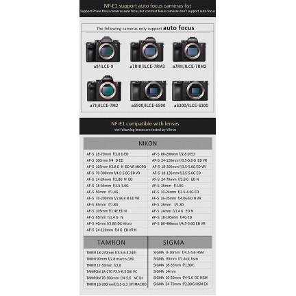 VILTROX NF-E1 Auto Focus Mount Adapter