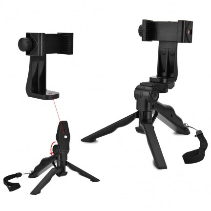 Phone Holder Tripod Handheld Stabilizer Hand Grip Mount for Smartphone