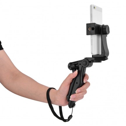 Phone Holder Tripod Handheld Stabilizer Hand Grip Mount for Smartphone