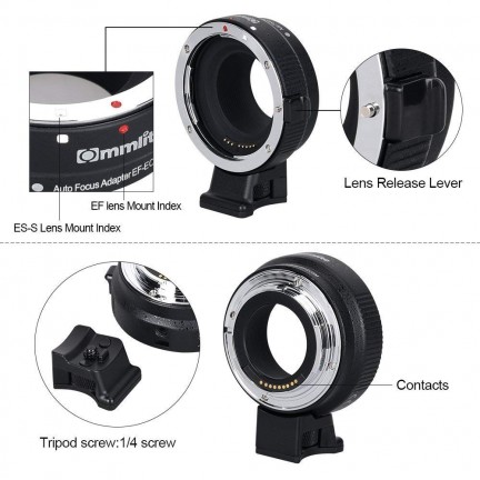 Auto Focus EF-EOS M MOUNT Lens Mount Adapter