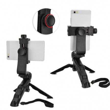 Phone Holder Tripod Handheld Stabilizer Hand Grip Mount for Smartphone