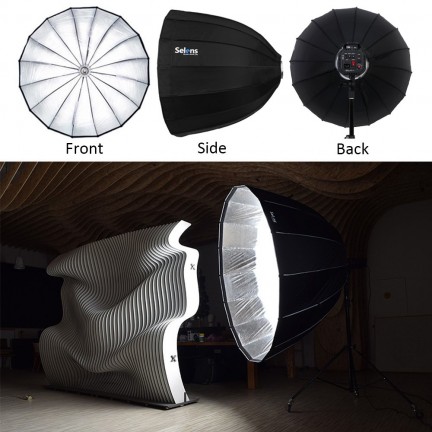 Professional quick setup Hexadecagon softbox Umbrella 120cm