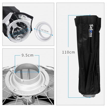 Professional quick setup Hexadecagon softbox Umbrella 120cm