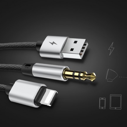 Baseus L34 apple to 3.5mm and USB charging Cable