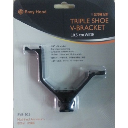 Camera Triple Mount Hot Shoe V Mount Bracket